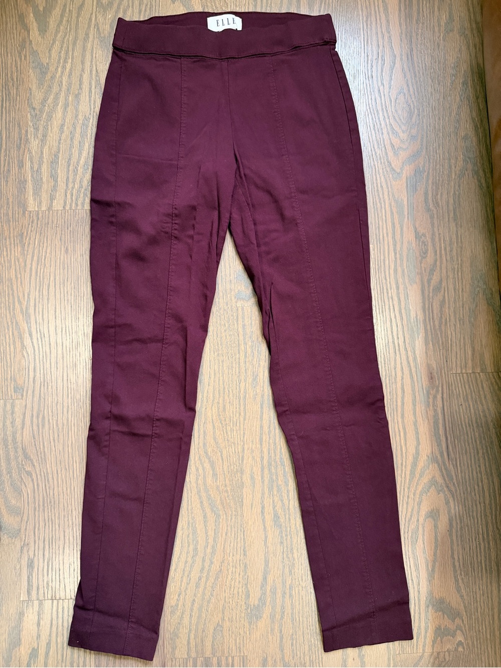 ELLE Burgundy Skinny Ponte Pants